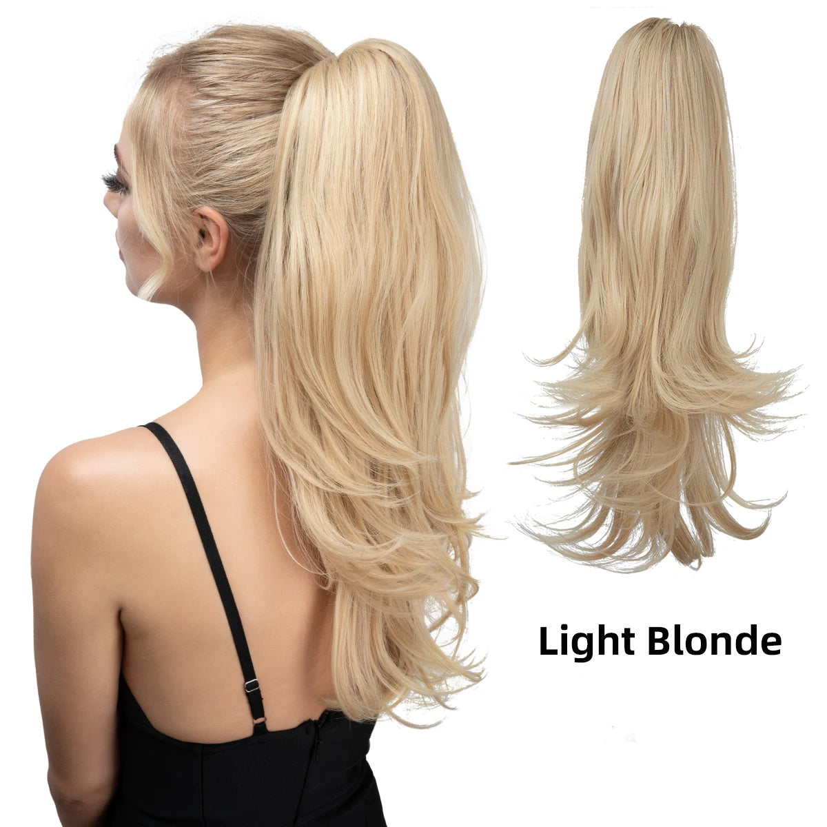 SARLA Long Silky Claw Clip Ponytail Extension