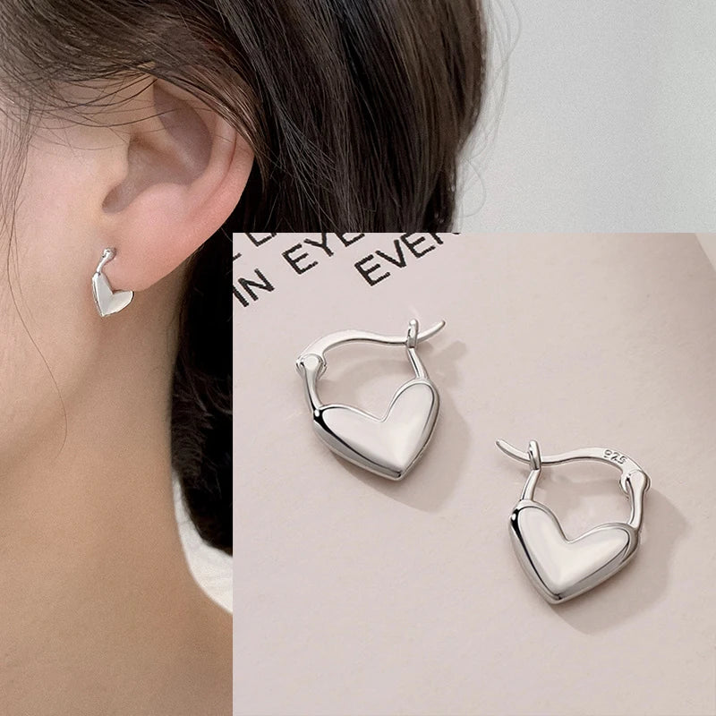 **VENTFILLE 925 Sterling Silver Chunky Hoop Earrings**