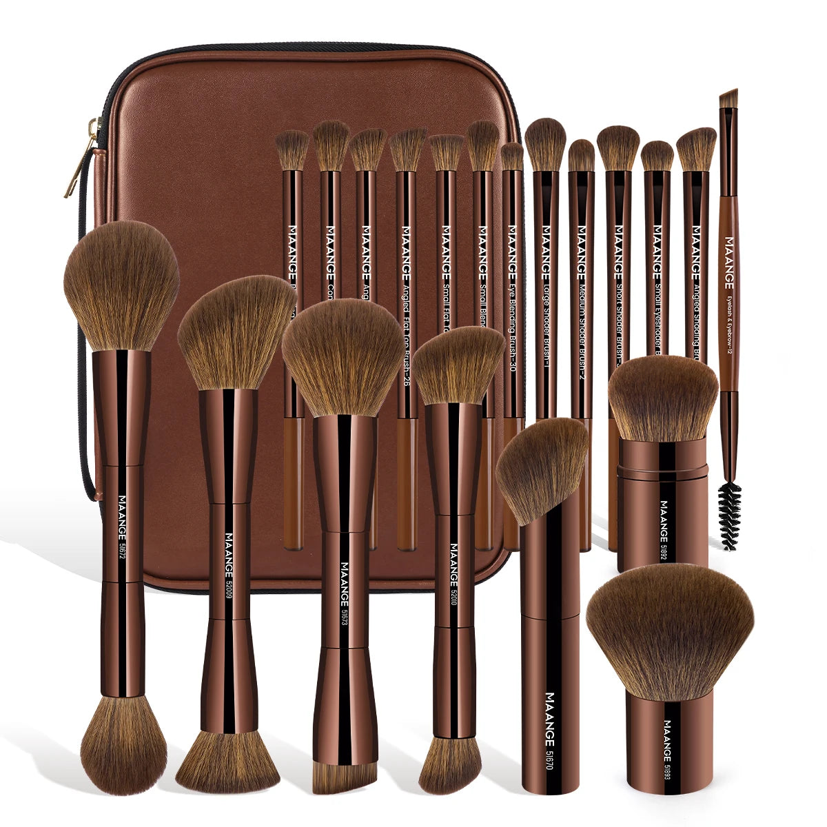 MAANGE 20-Piece Pro Makeup Brush Set with Bag