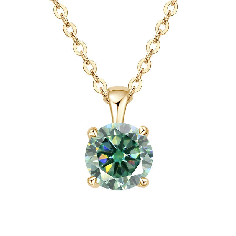 1ct Moissanite Pendant Necklace in 925 Sterling Silver