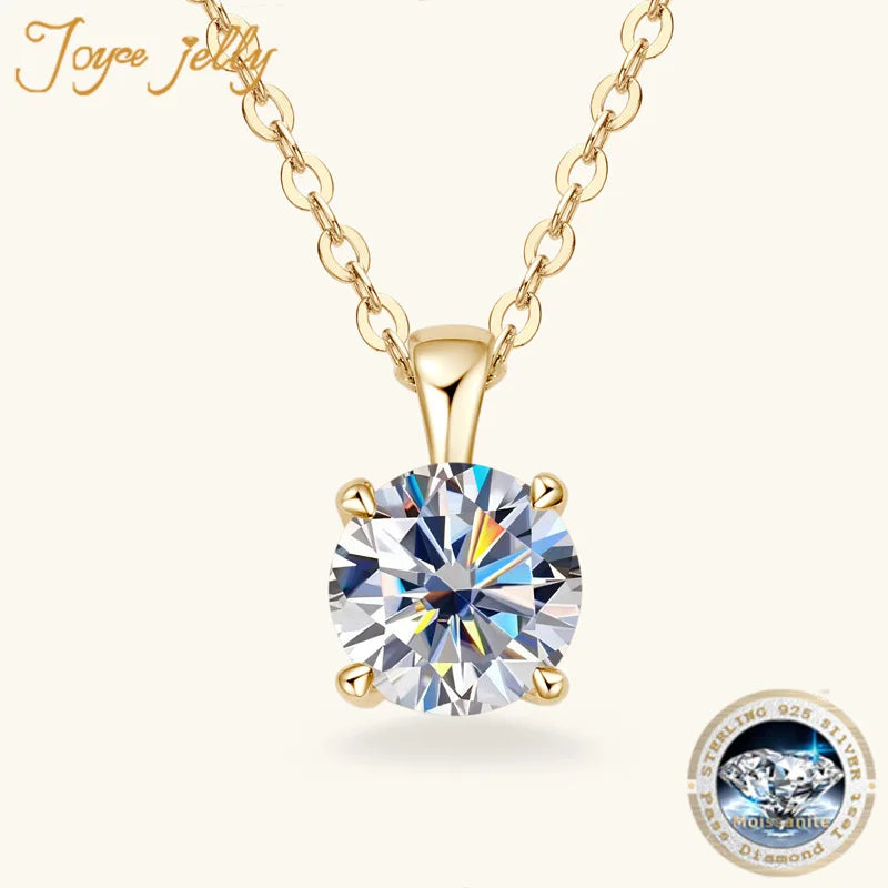 1ct Moissanite Pendant Necklace in 925 Sterling Silver
