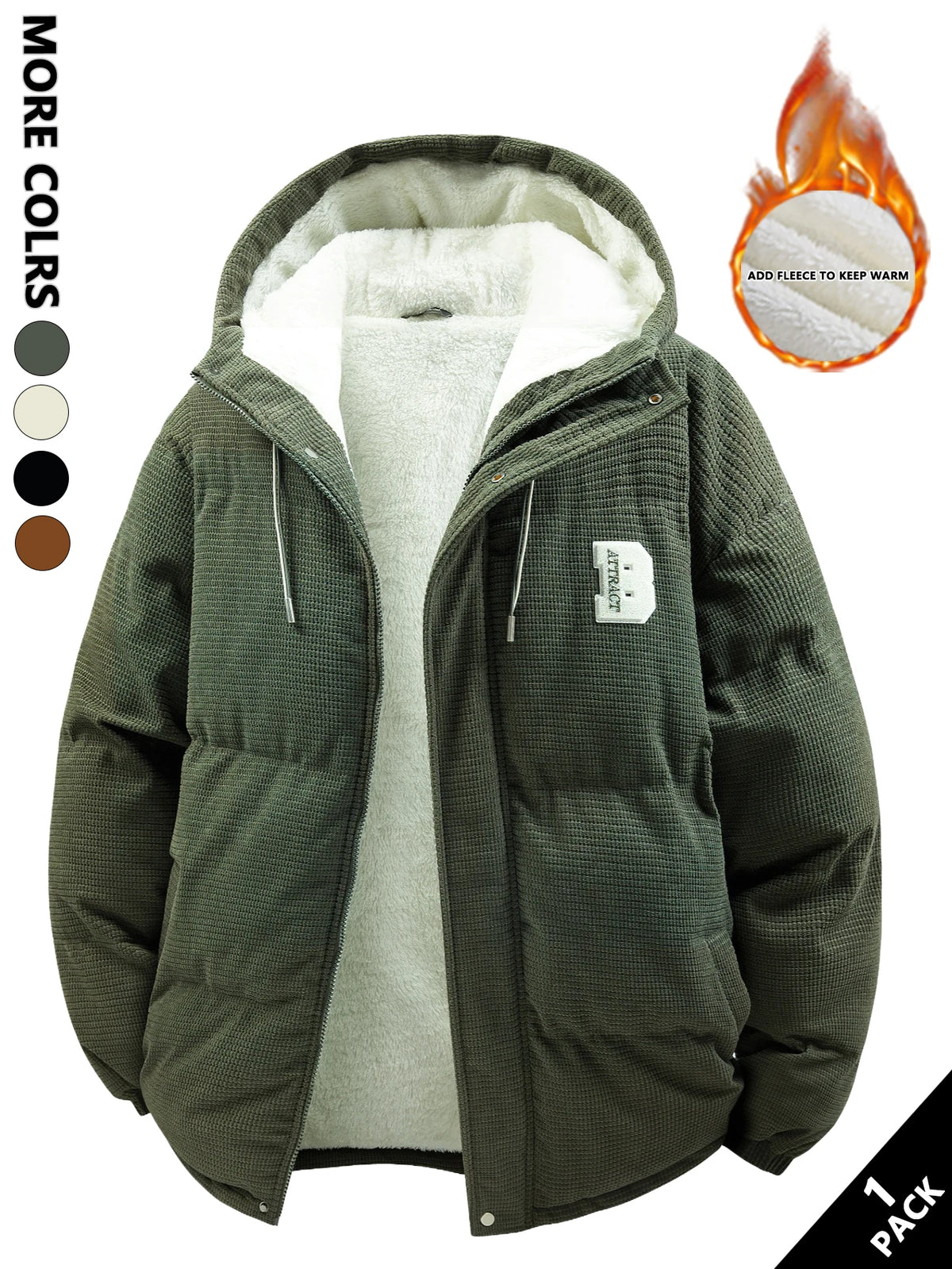 **Men’s Lightweight Warm Hooded Jacket**