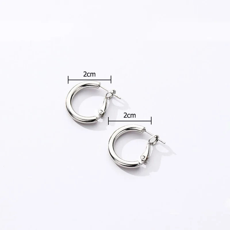 **VENTFILLE 925 Sterling Silver Chunky Hoop Earrings**