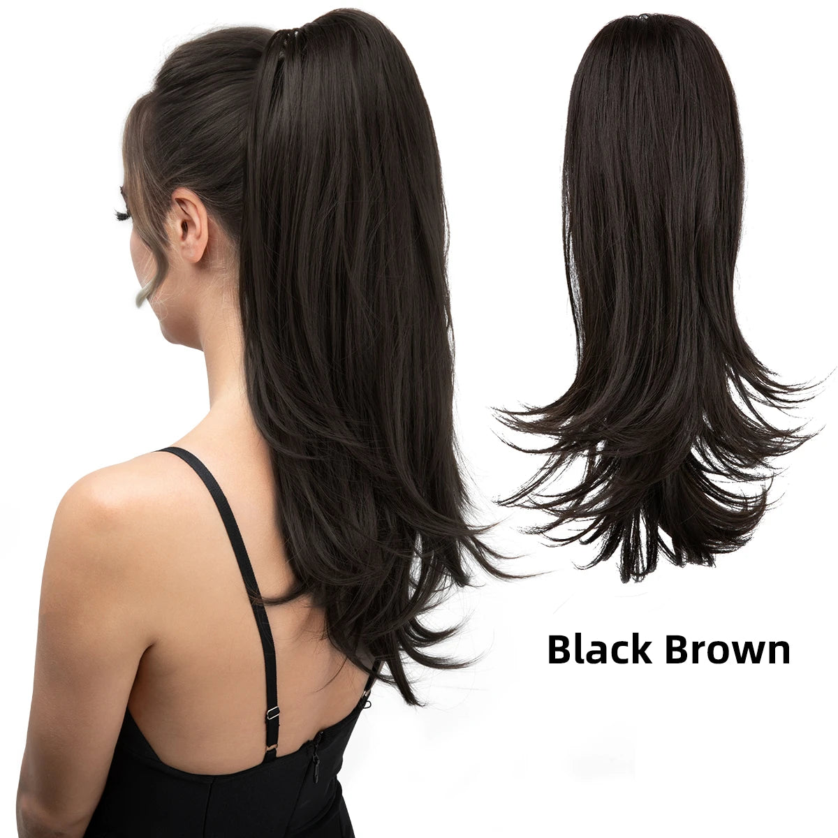 SARLA Long Silky Claw Clip Ponytail Extension