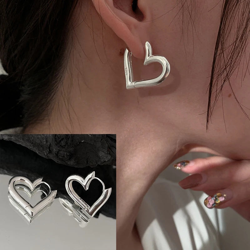 **VENTFILLE 925 Sterling Silver Chunky Hoop Earrings**