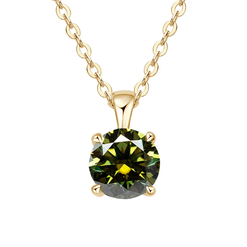 1ct Moissanite Pendant Necklace in 925 Sterling Silver