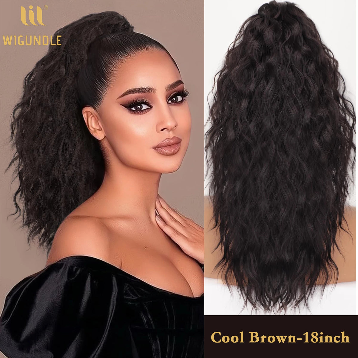 **Long Wavy Clip-In Ponytail Extension**