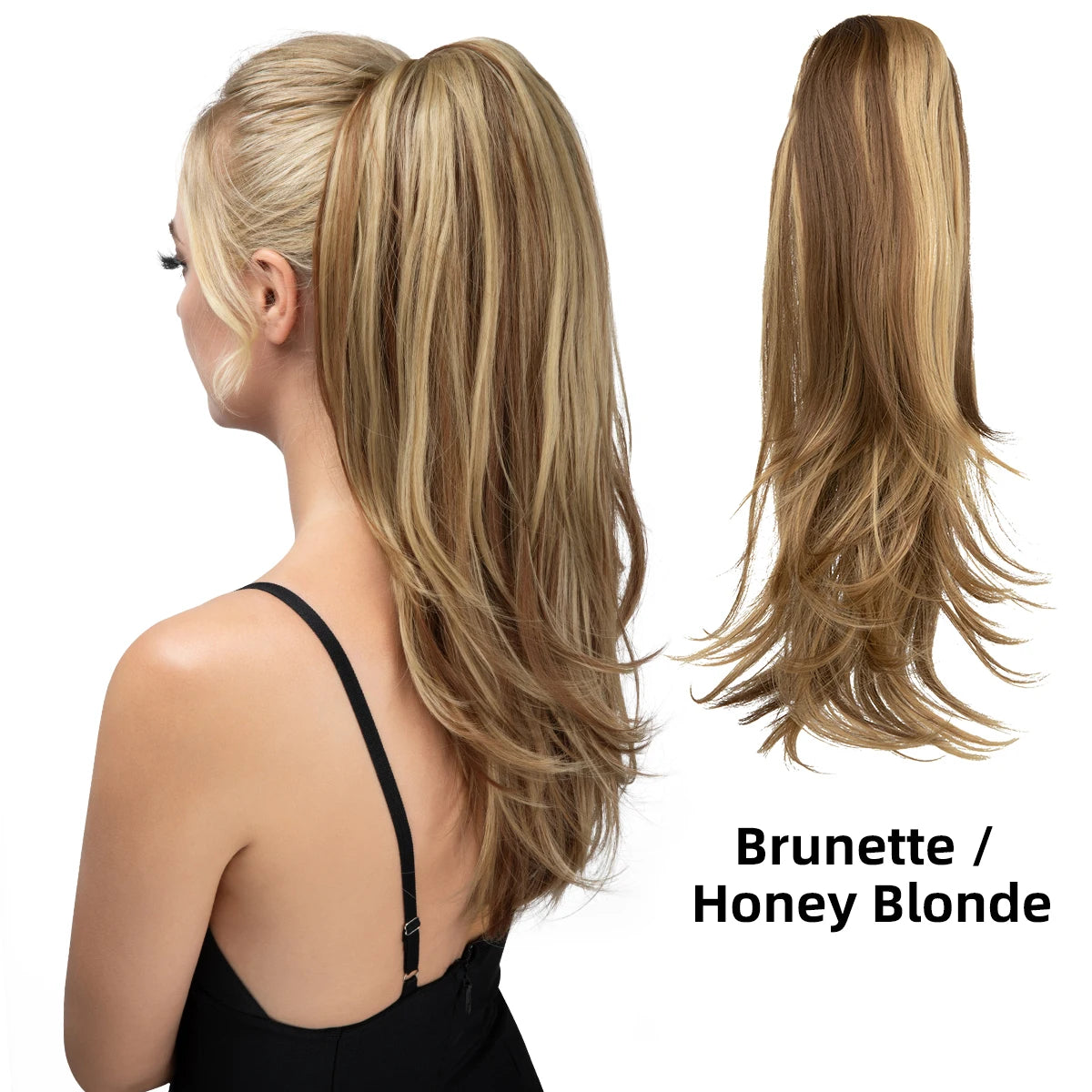 SARLA Long Silky Claw Clip Ponytail Extension