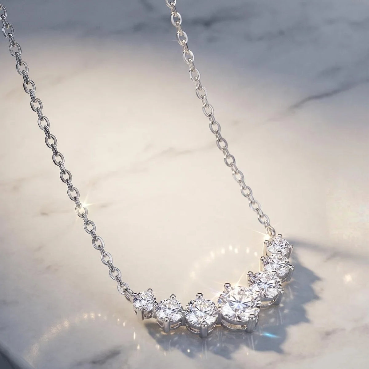 **2.8ct Moissanite 925 Sterling Silver Necklace**