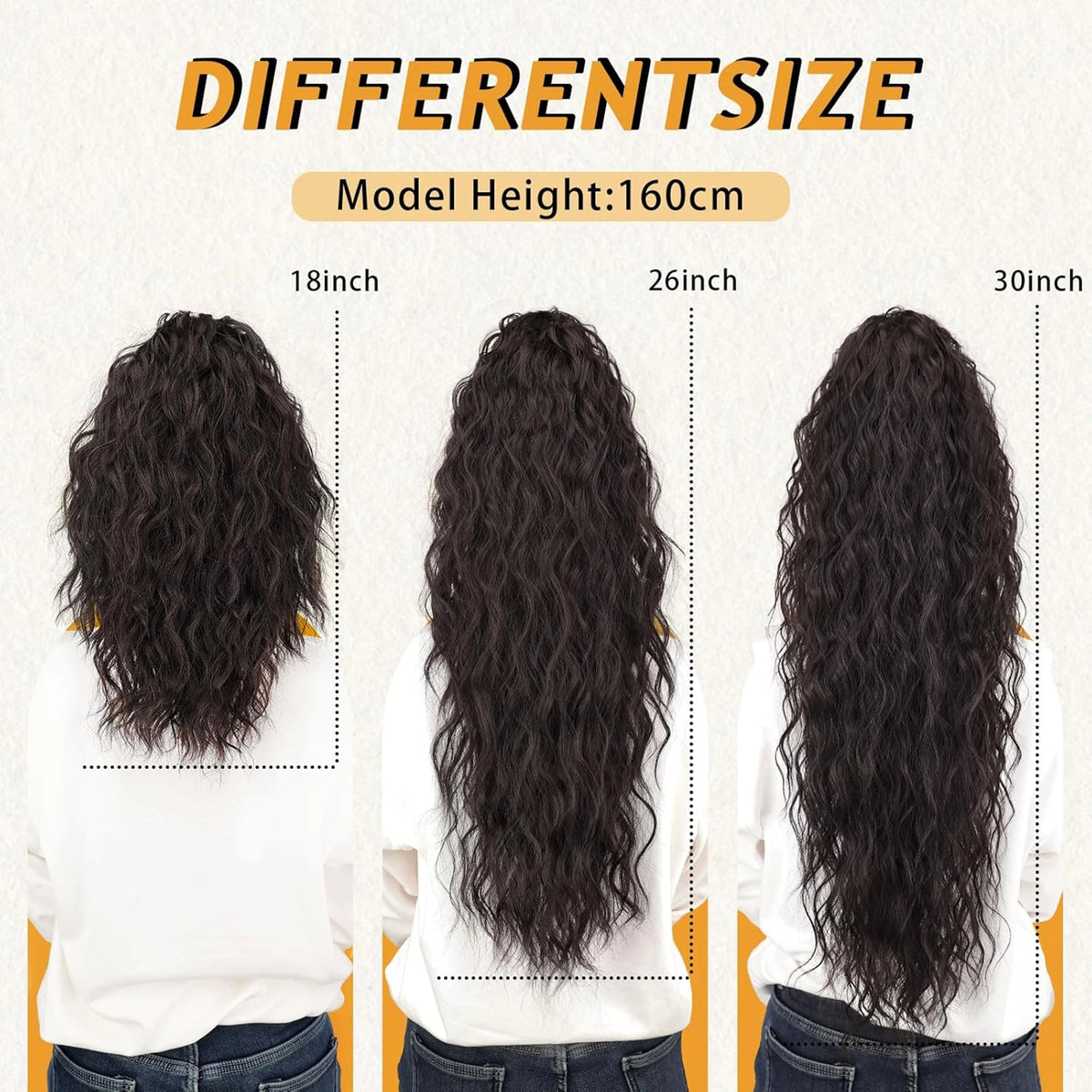 **Long Wavy Clip-In Ponytail Extension**