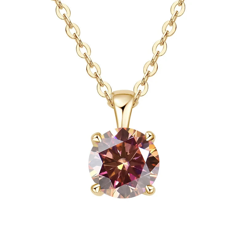 1ct Moissanite Pendant Necklace in 925 Sterling Silver