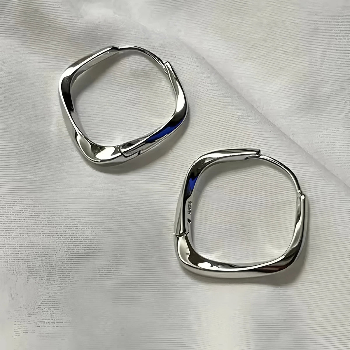**VENTFILLE 925 Sterling Silver Chunky Hoop Earrings**