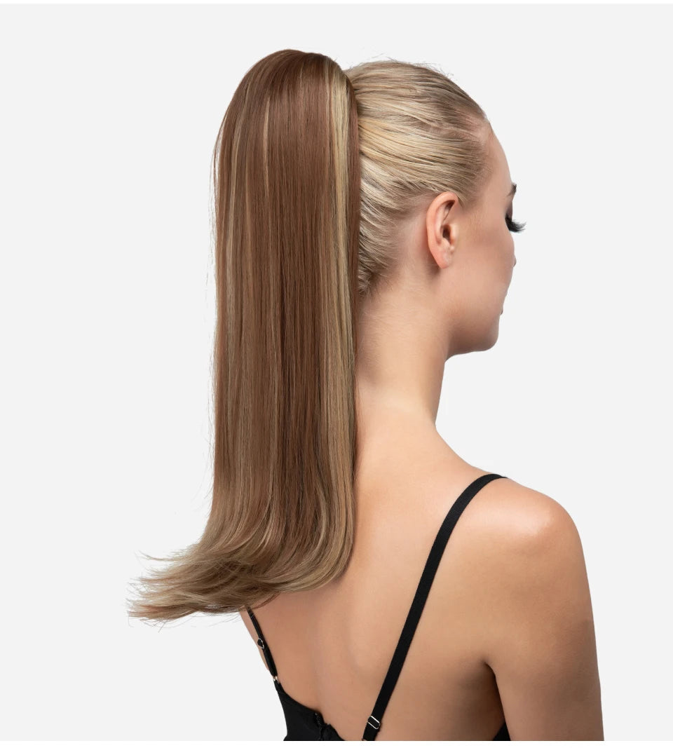 SARLA Long Silky Claw Clip Ponytail Extension