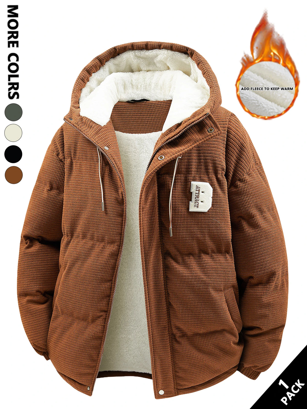 **Men’s Lightweight Warm Hooded Jacket**