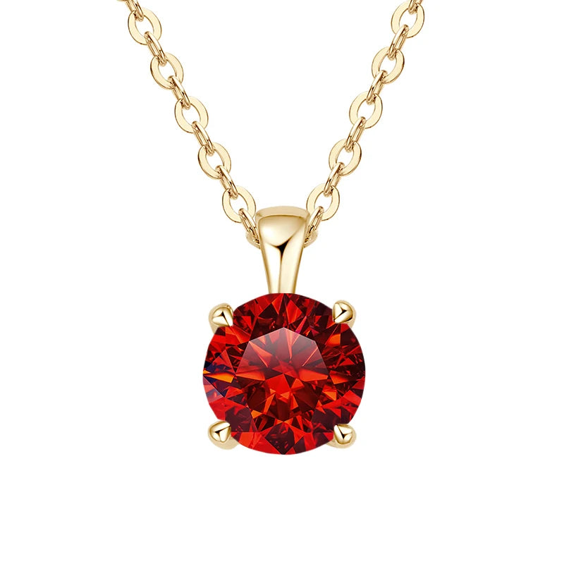 1ct Moissanite Pendant Necklace in 925 Sterling Silver