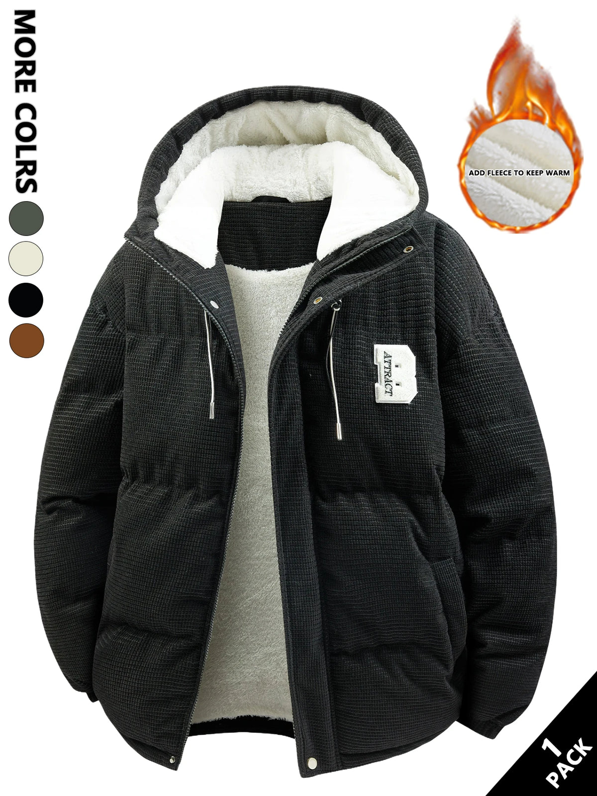 **Men’s Lightweight Warm Hooded Jacket**
