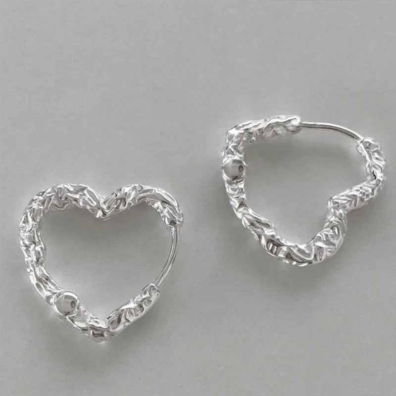 **VENTFILLE 925 Sterling Silver Chunky Hoop Earrings**