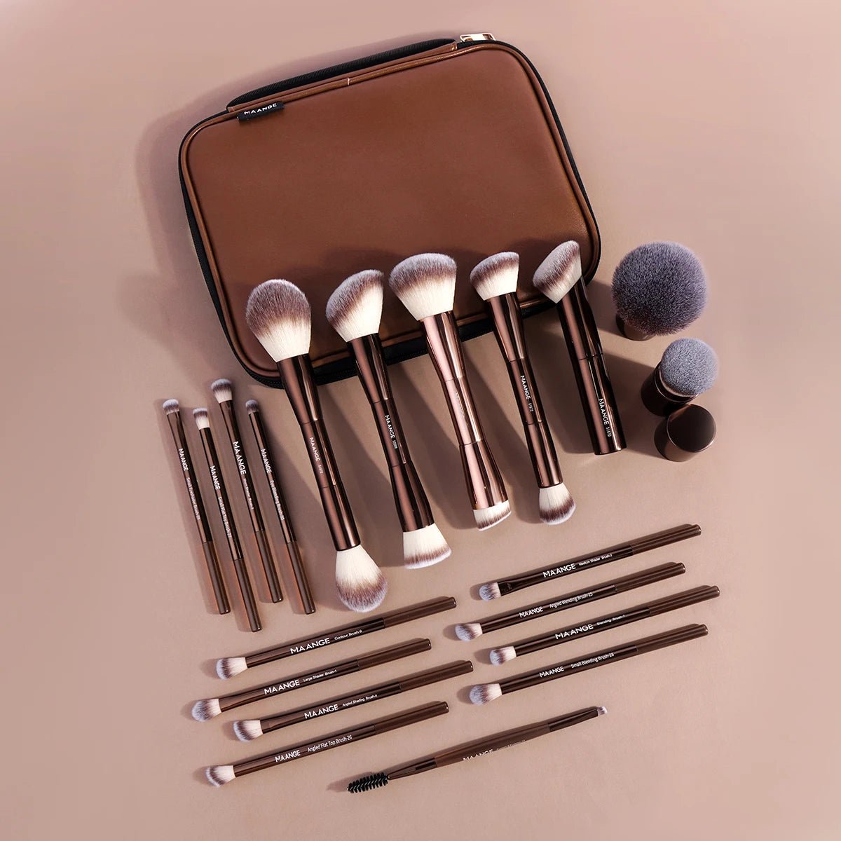 MAANGE 20-Piece Pro Makeup Brush Set with Bag