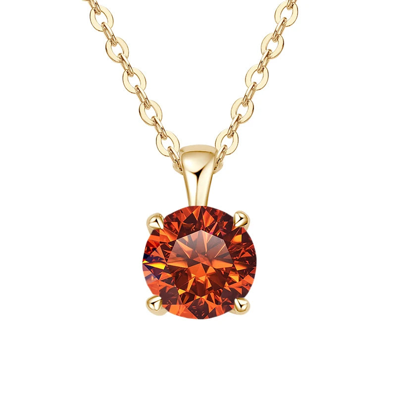 1ct Moissanite Pendant Necklace in 925 Sterling Silver