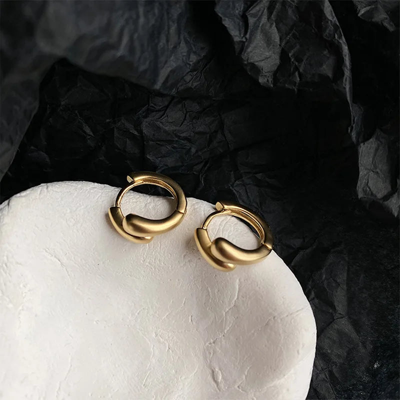 **VENTFILLE 925 Sterling Silver Chunky Hoop Earrings**