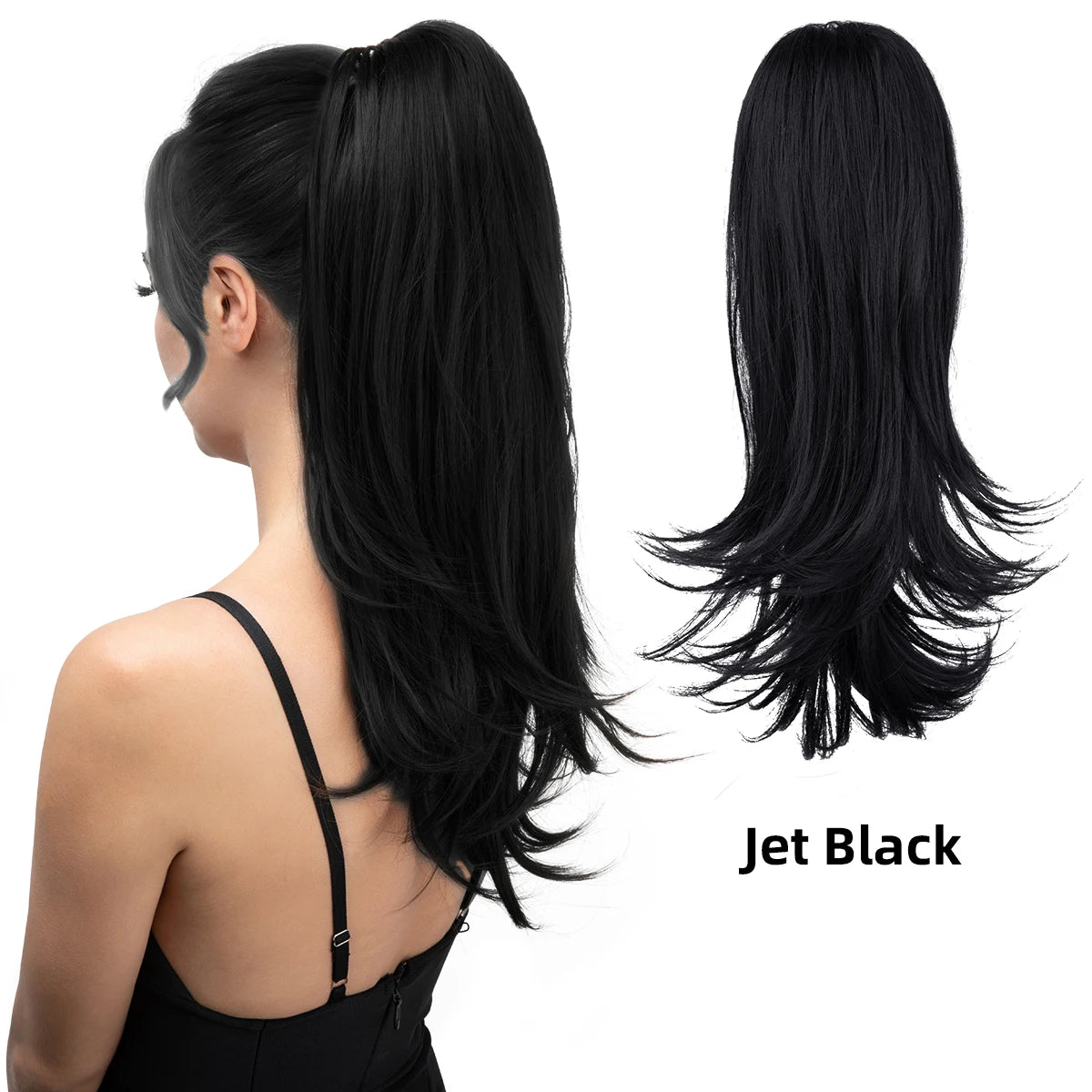 SARLA Long Silky Claw Clip Ponytail Extension