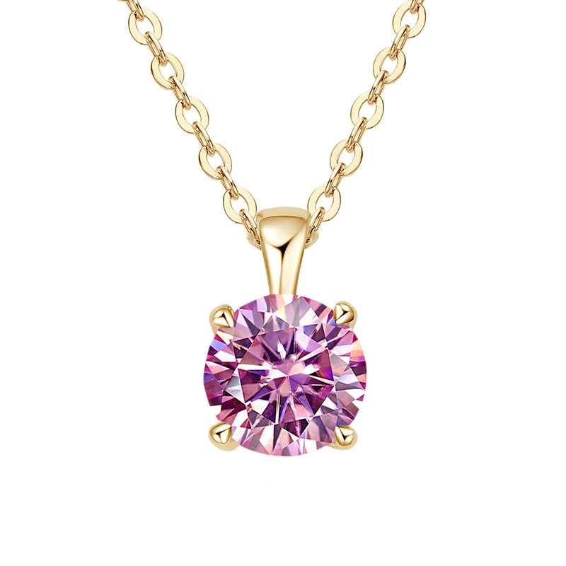 1ct Moissanite Pendant Necklace in 925 Sterling Silver