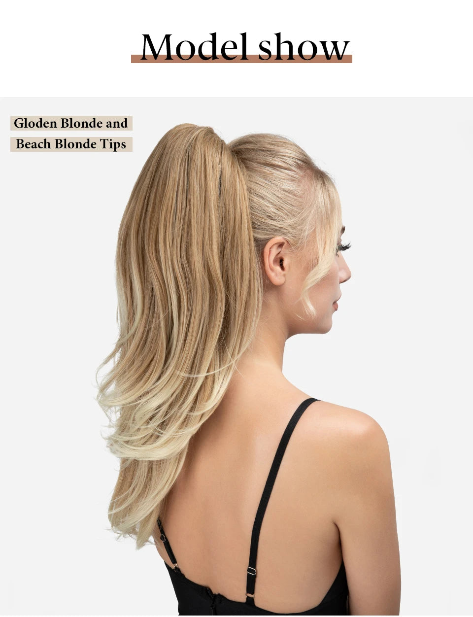 SARLA Long Silky Claw Clip Ponytail Extension