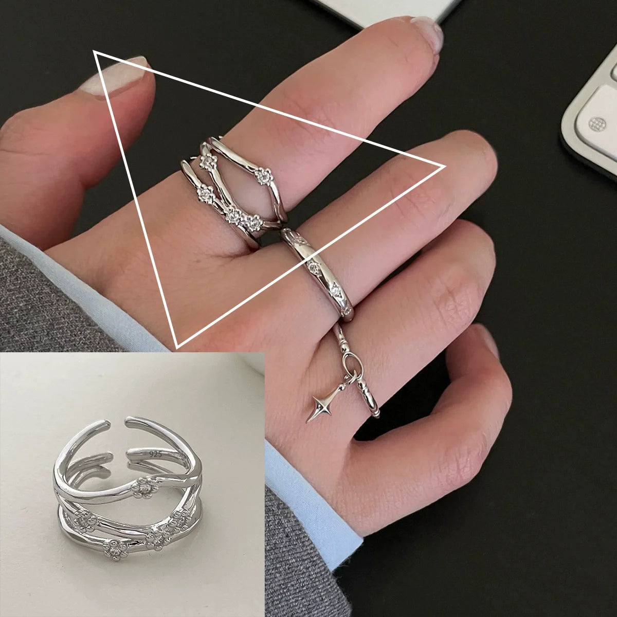 Elegant Flower Lace Ring