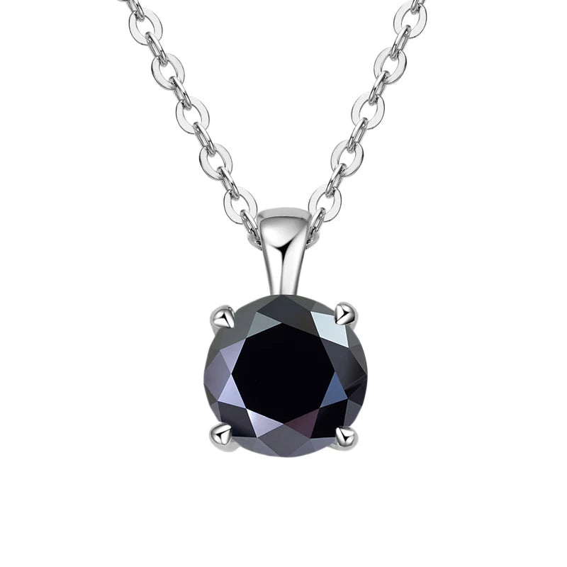 1ct Moissanite Pendant Necklace in 925 Sterling Silver
