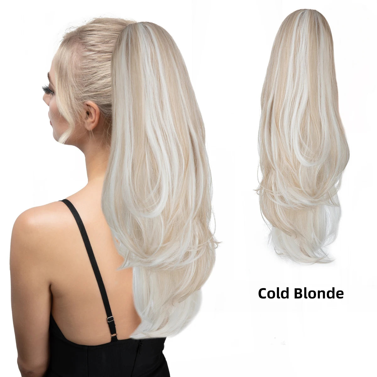 SARLA Long Silky Claw Clip Ponytail Extension