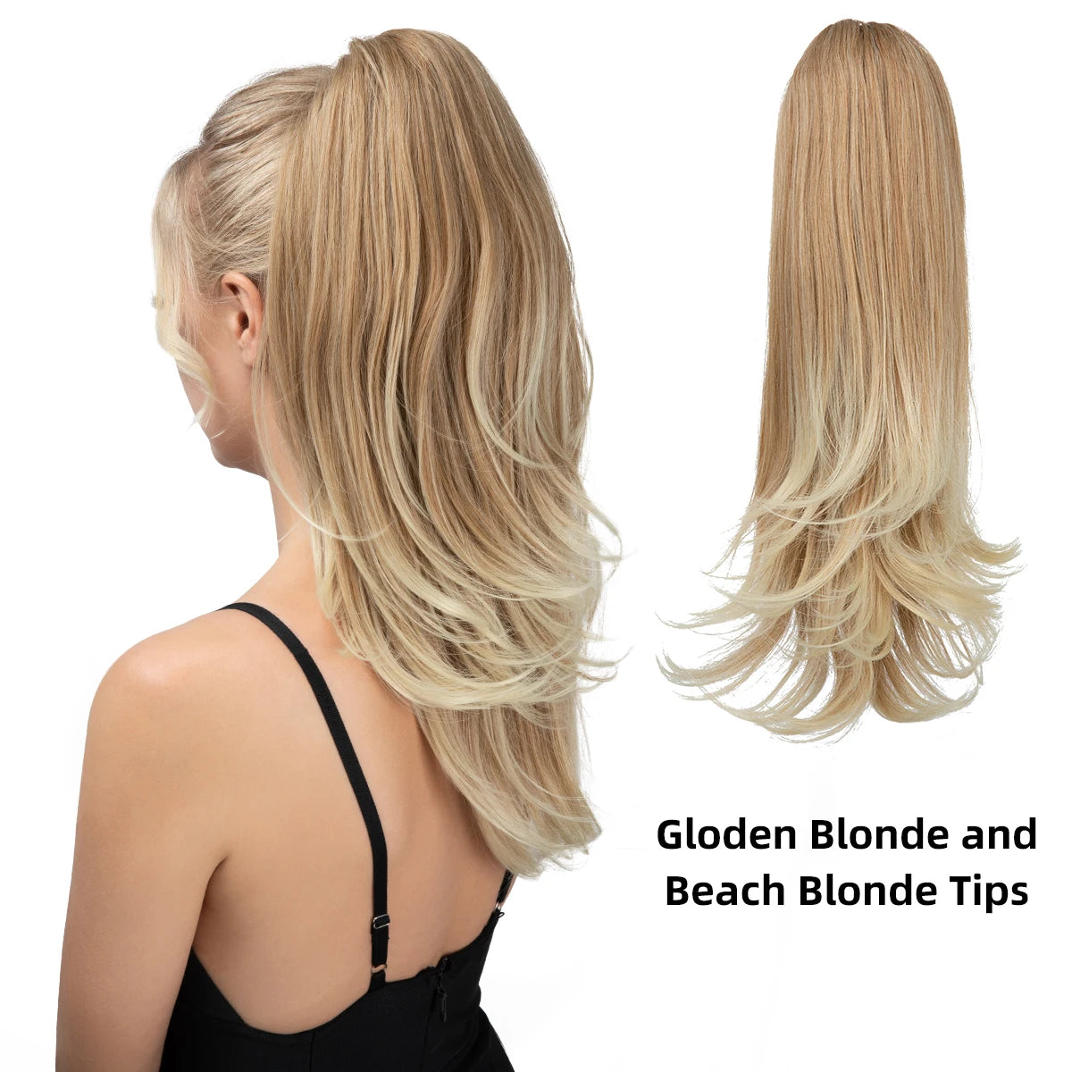 SARLA Long Silky Claw Clip Ponytail Extension