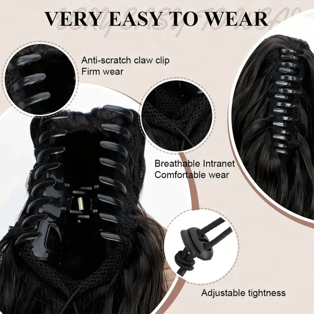 **Long Wavy Clip-In Ponytail Extension**
