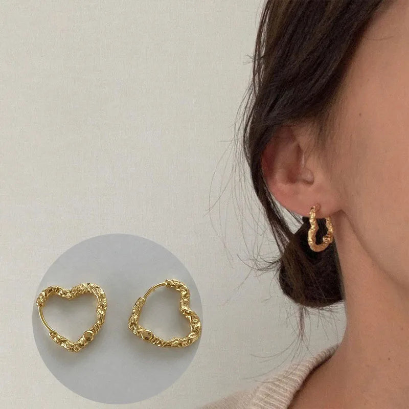 **VENTFILLE 925 Sterling Silver Chunky Hoop Earrings**