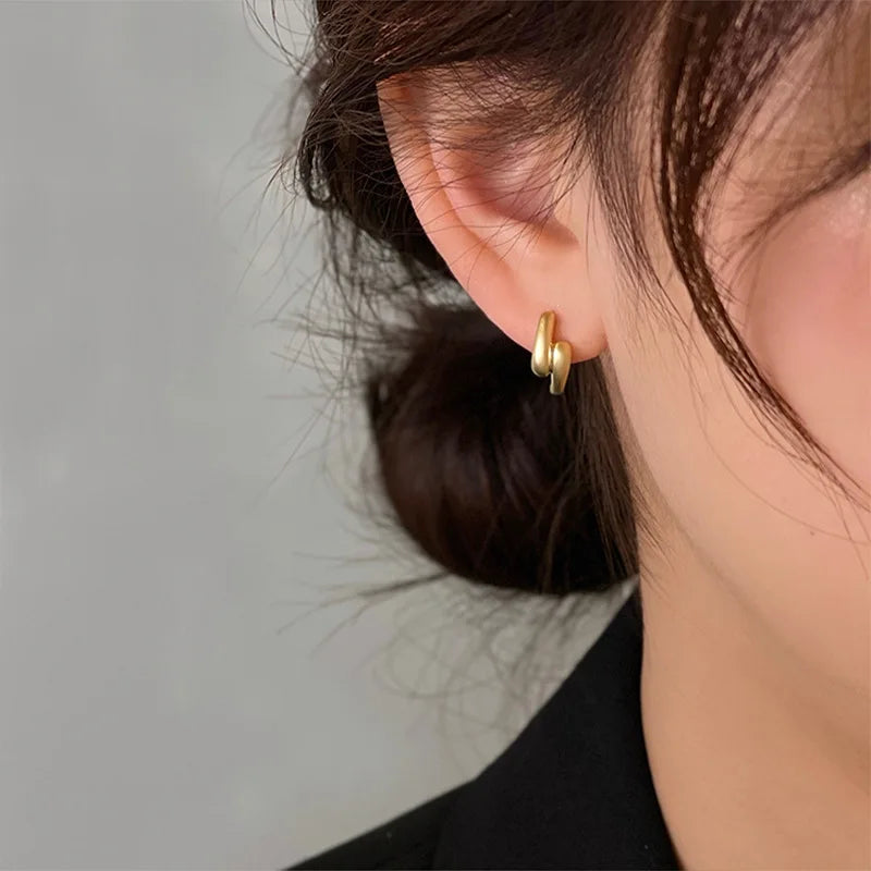 **VENTFILLE 925 Sterling Silver Chunky Hoop Earrings**