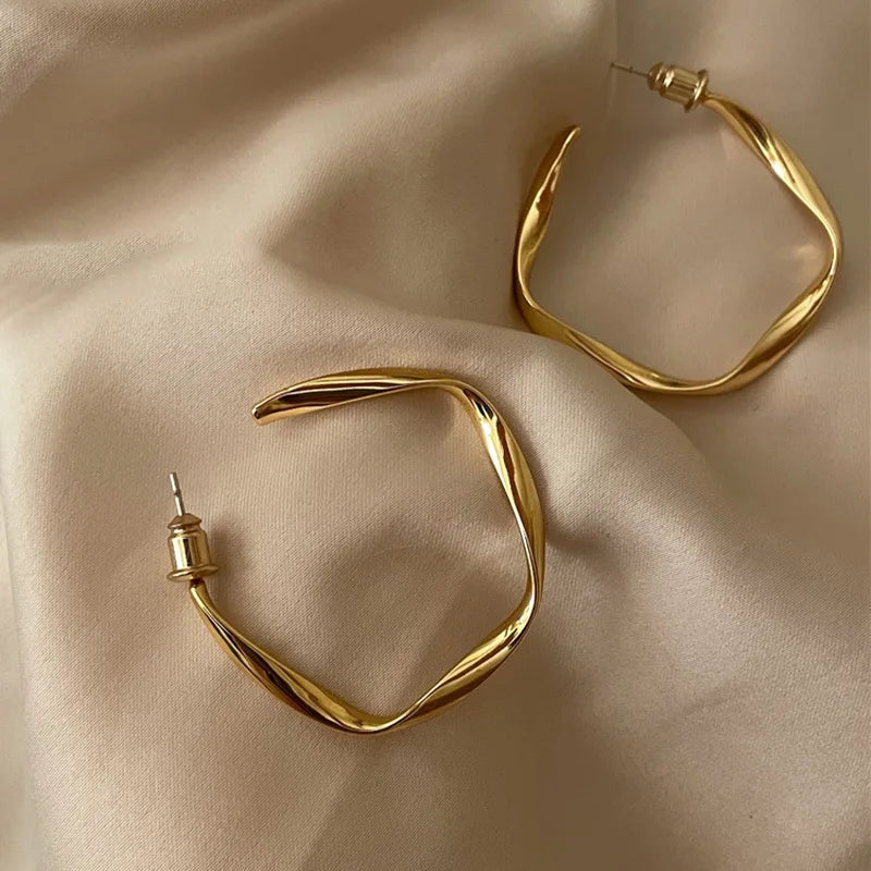 **VENTFILLE 925 Sterling Silver Chunky Hoop Earrings**