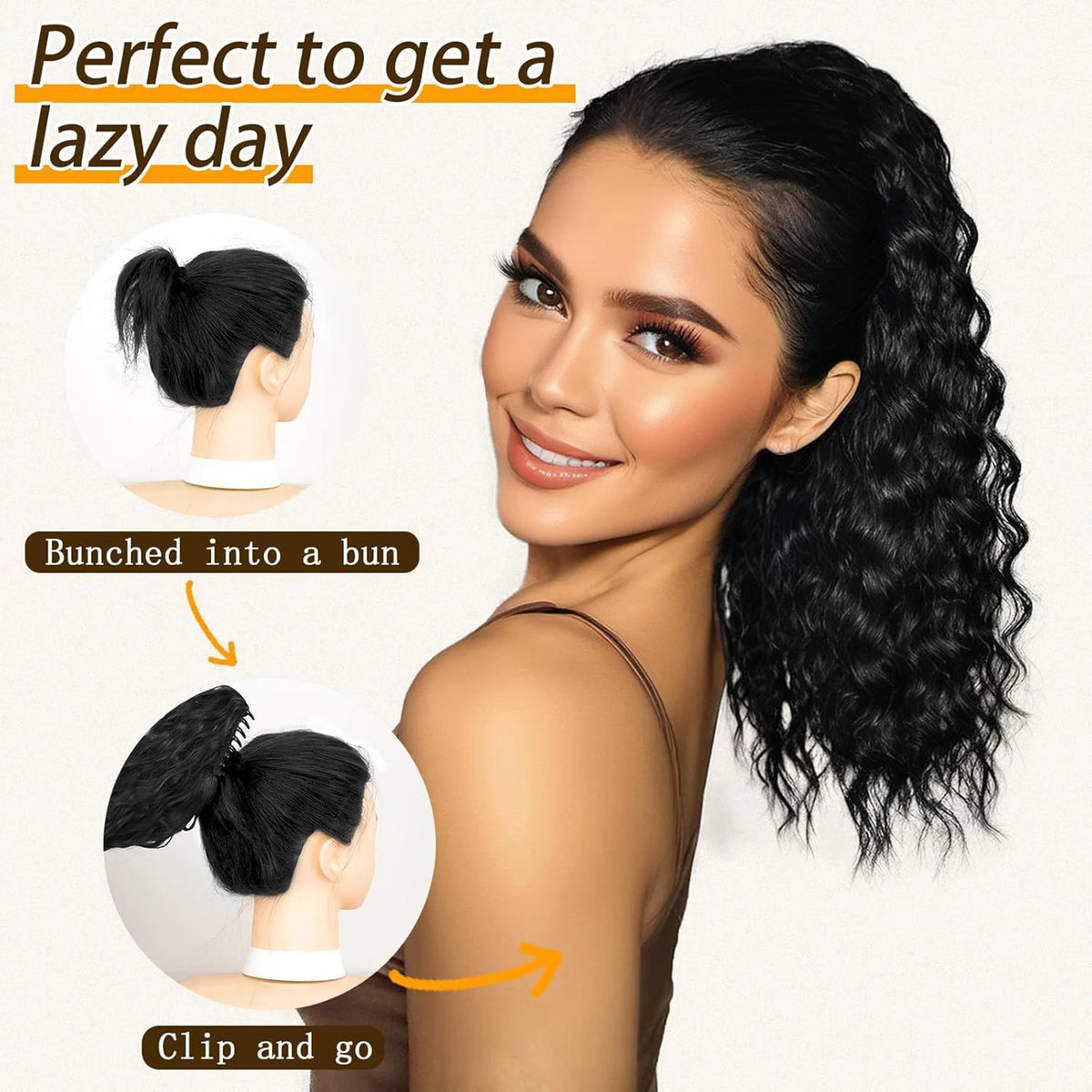 **Long Wavy Clip-In Ponytail Extension**