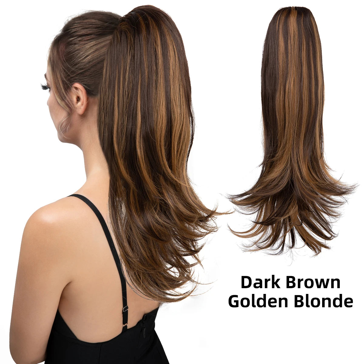 SARLA Long Silky Claw Clip Ponytail Extension