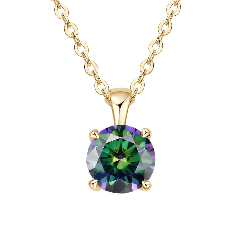1ct Moissanite Pendant Necklace in 925 Sterling Silver