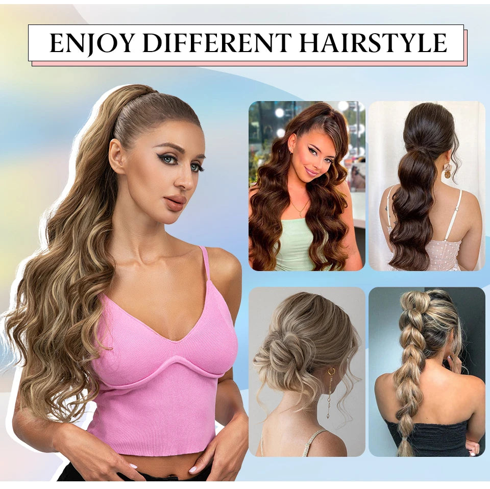 **26" Natural Wave Drawstring Ponytail Extension**