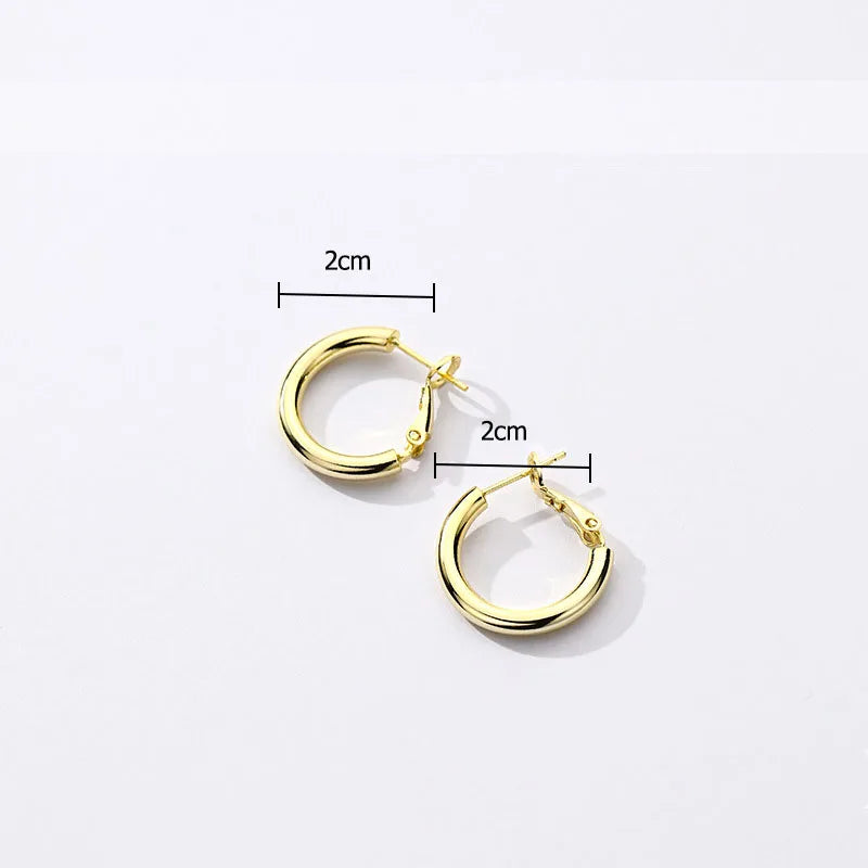 **VENTFILLE 925 Sterling Silver Chunky Hoop Earrings**