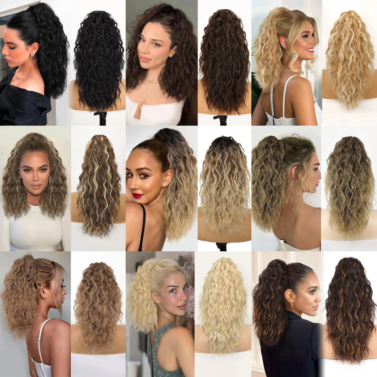 **Long Wavy Clip-In Ponytail Extension**