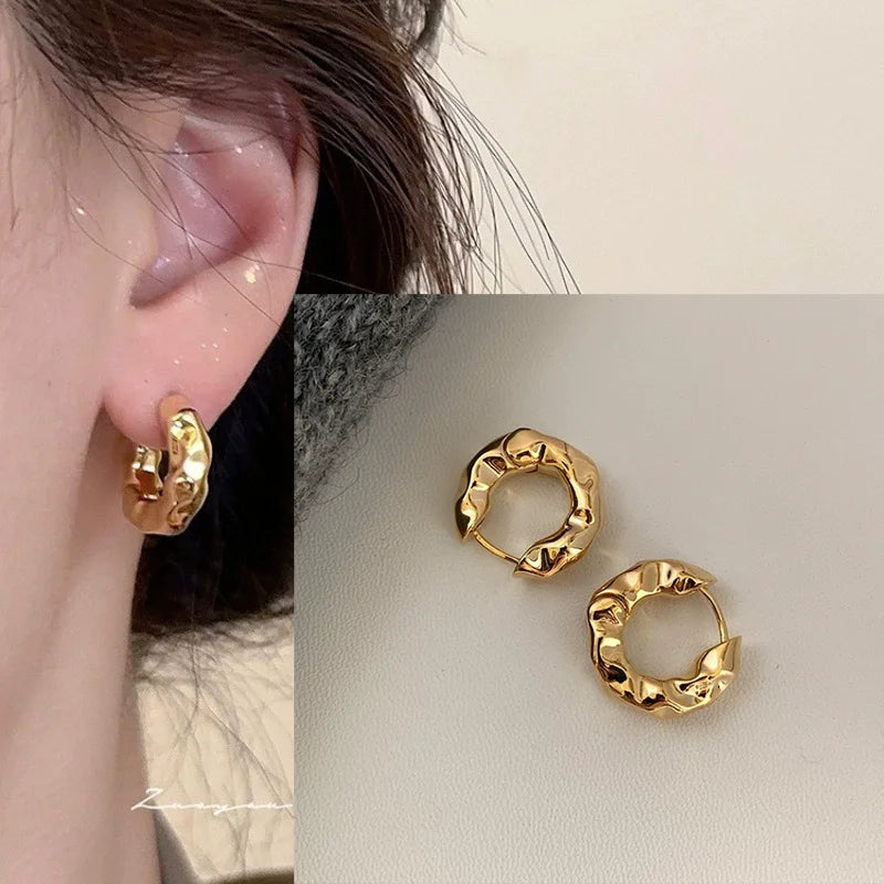 **VENTFILLE 925 Sterling Silver Chunky Hoop Earrings**