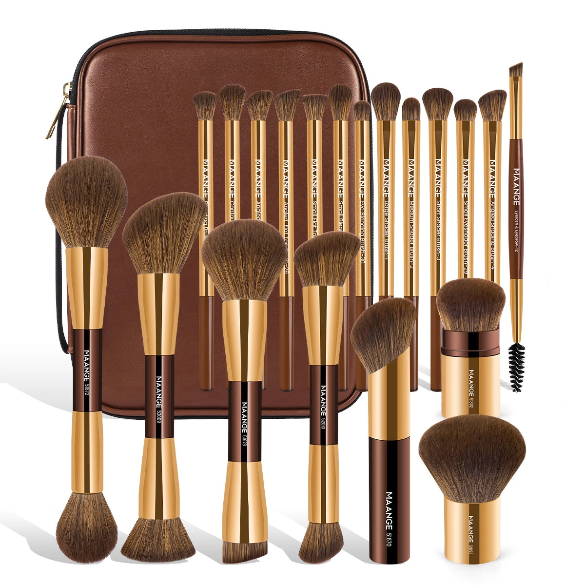 MAANGE 20-Piece Pro Makeup Brush Set with Bag