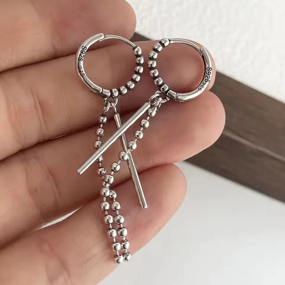 **VENTFILLE 925 Sterling Silver Chunky Hoop Earrings**