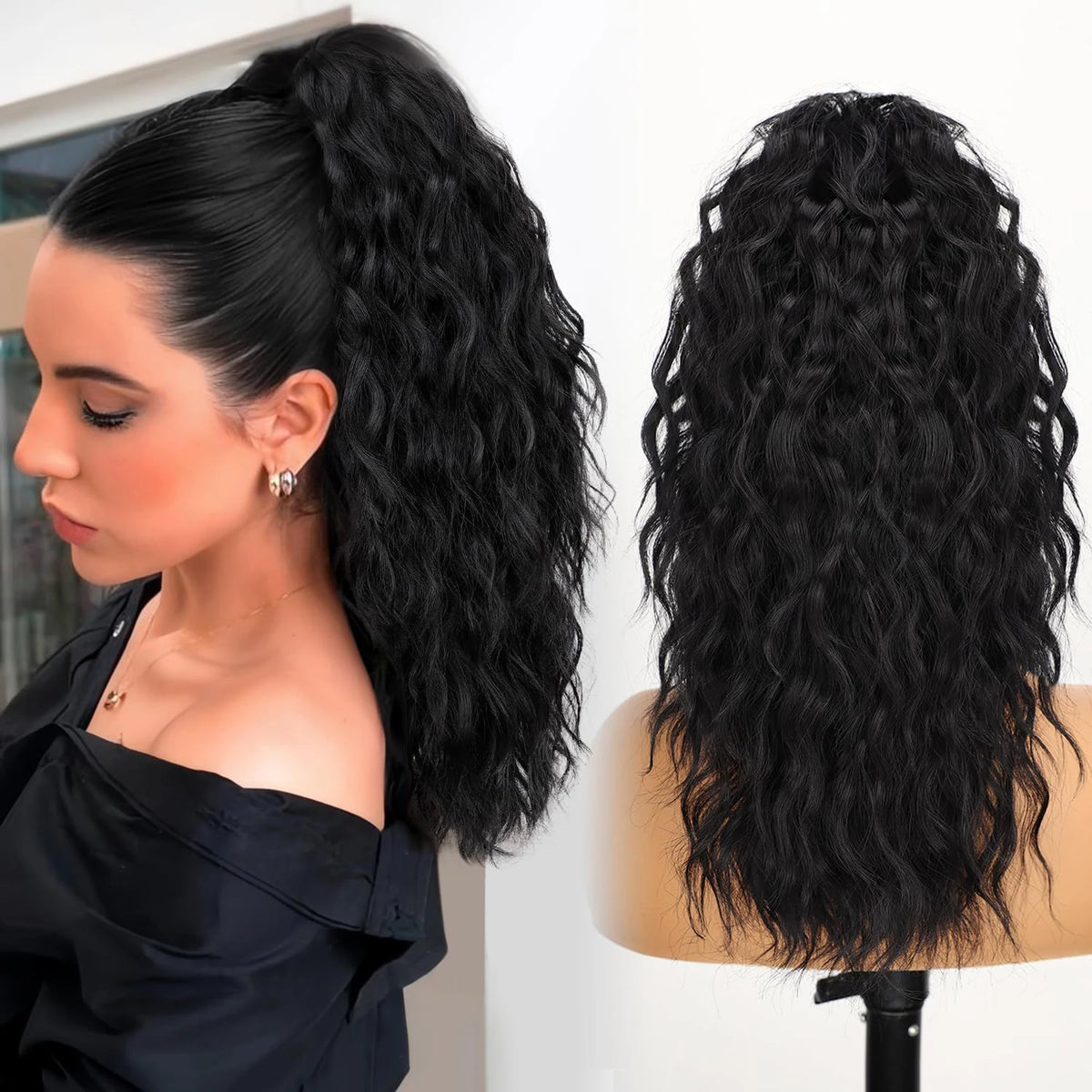 **Long Wavy Clip-In Ponytail Extension**