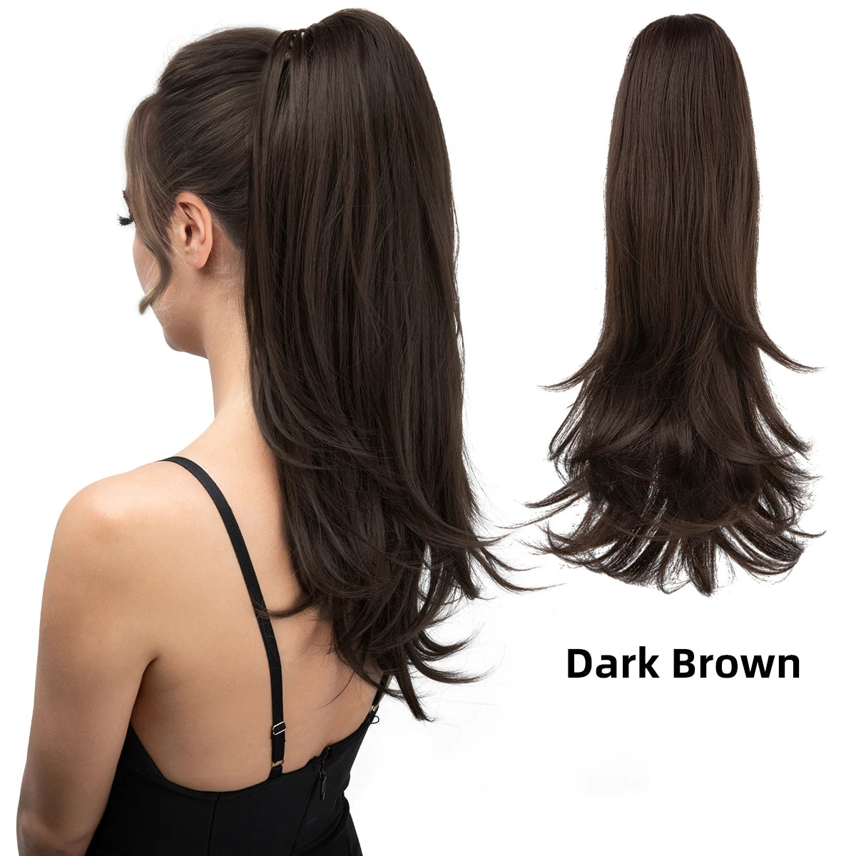 SARLA Long Silky Claw Clip Ponytail Extension