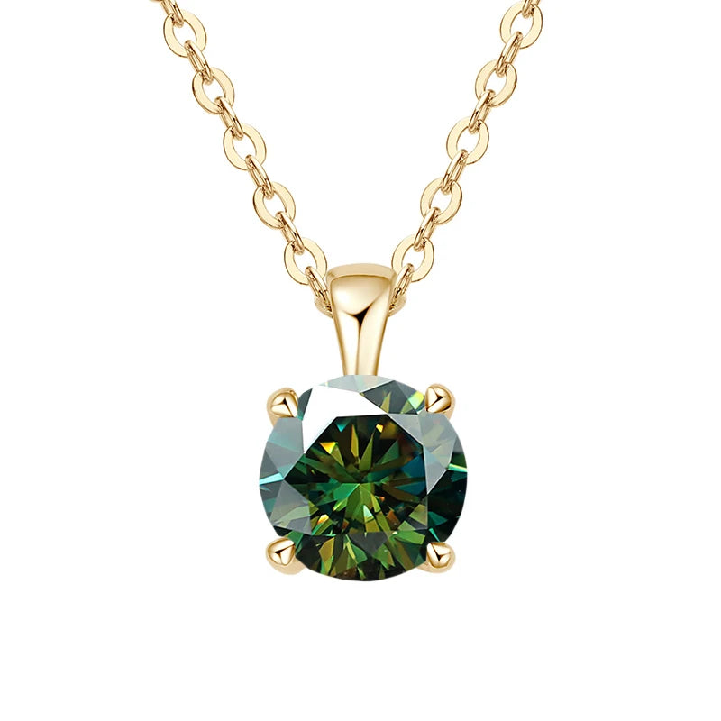 1ct Moissanite Pendant Necklace in 925 Sterling Silver