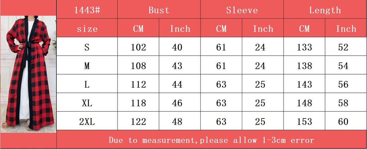Women’s Plaid Robe with Pockets & Belt – Christmas Style