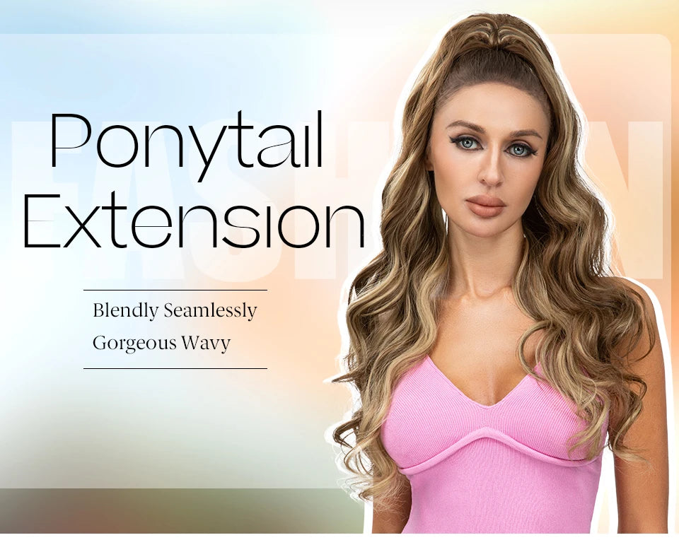 **26" Natural Wave Drawstring Ponytail Extension**