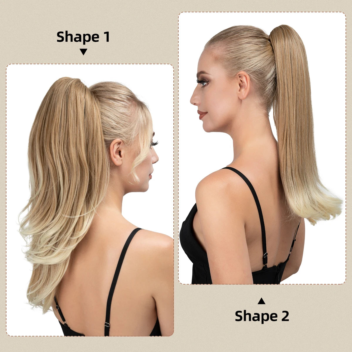 SARLA Long Silky Claw Clip Ponytail Extension